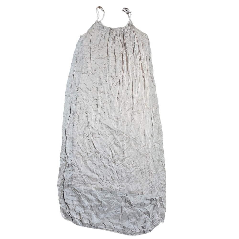 Meo Meli Silk Blend Maxi Slip Dress S Strappy Italy Closet Staple Elevated Basic